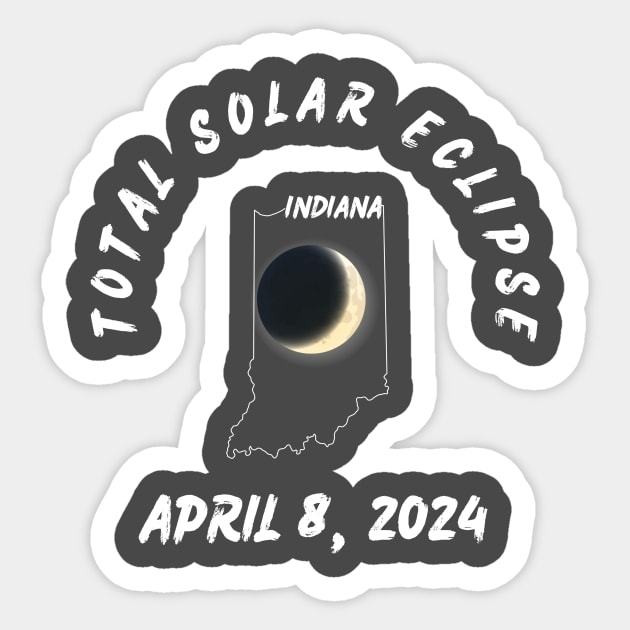 Indiana Total Solar Eclipse 2024 Sticker by Total Solar Eclipse